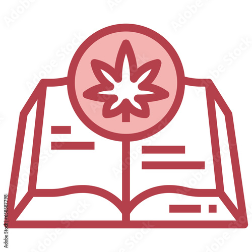 cannabis guidebook flat icon,linear,outline,graphic,illustration