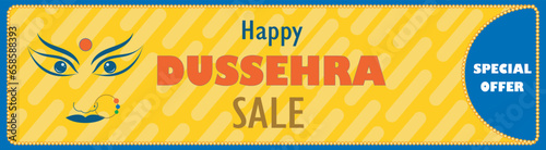 Dussehra flat discount sale vector banner background  vector illustration of the dasara big dhamaka offer background