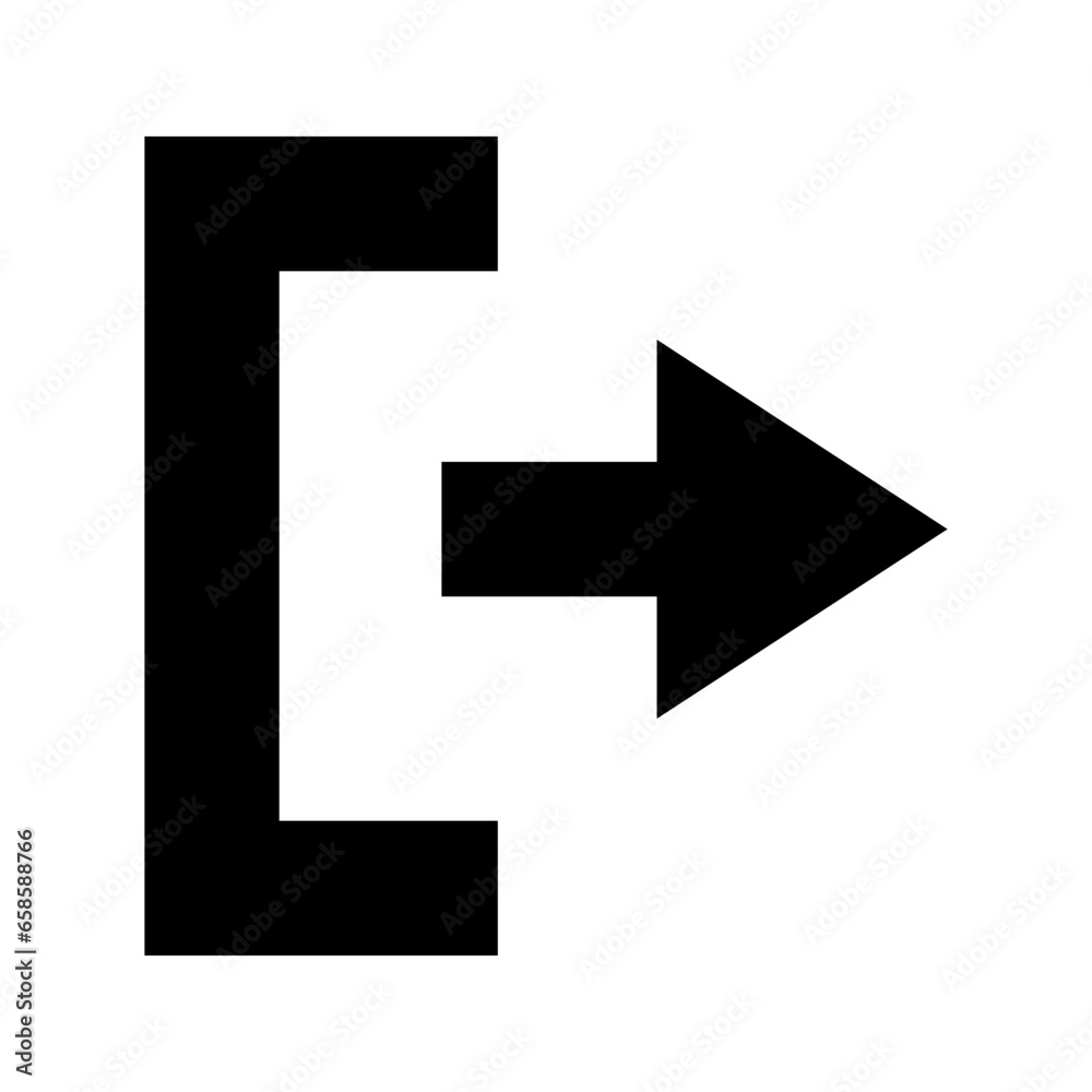 exit sign icon exit sign icon