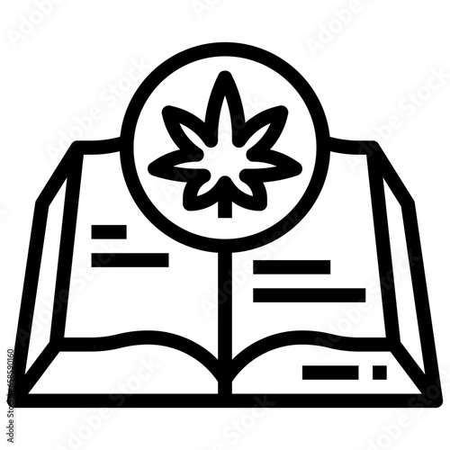 cannabis guidebook filled outline icon,linear,outline,graphic,illustration