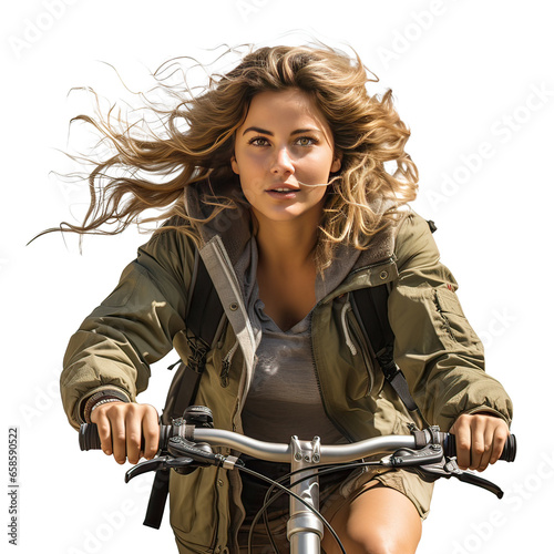 girl with a bicycle