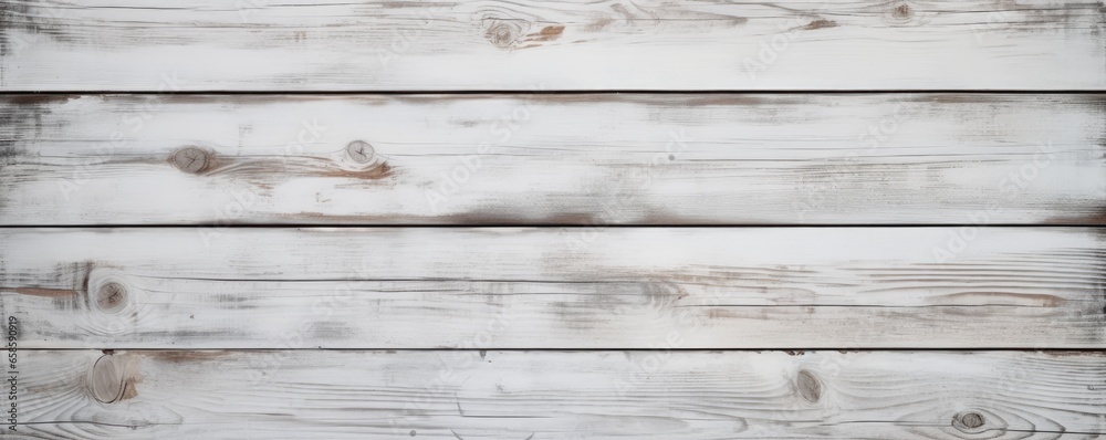 Fototapeta premium White wooden boards texture background for website page header