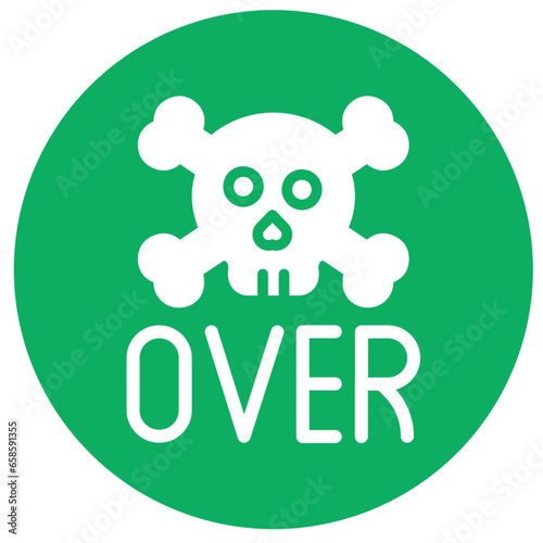 Game over Vector Icon Design Illustration