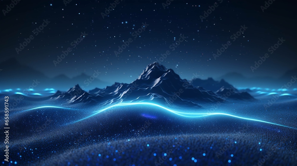 Fototapeta premium Abstract, abstract background, cloud computing, communication, data, blue background, connecting Dots, connection, connection background, Data