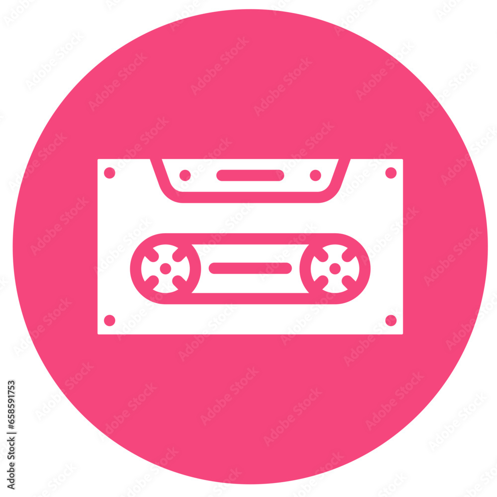 Cassette Vector Icon Design Illustration Cassette Vector Icon Design Illustration
