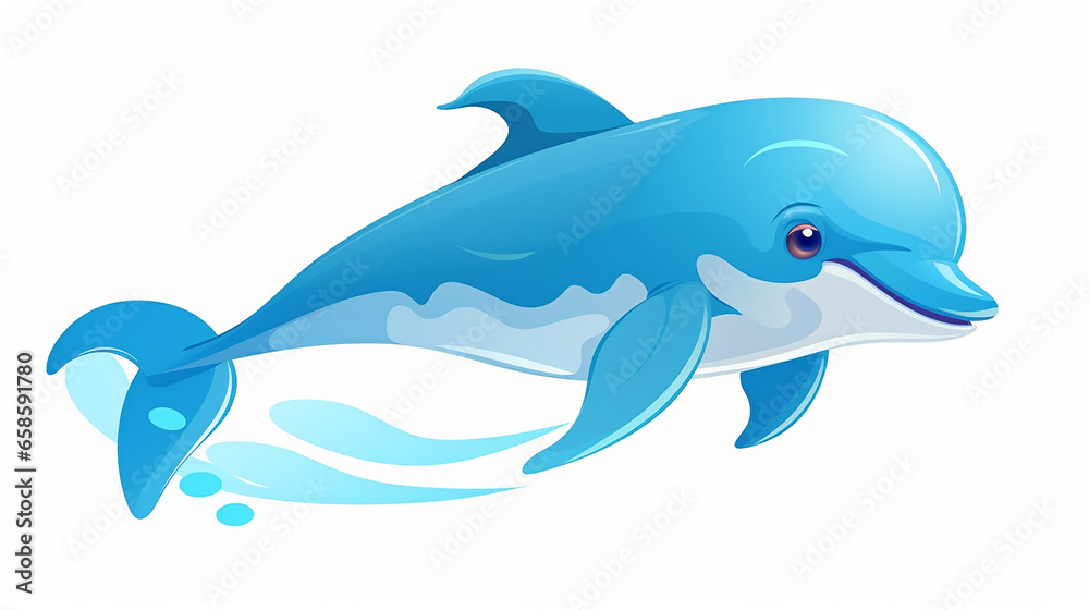 Playful Baby Dolphin Vector Playful Baby Dolphin Vector