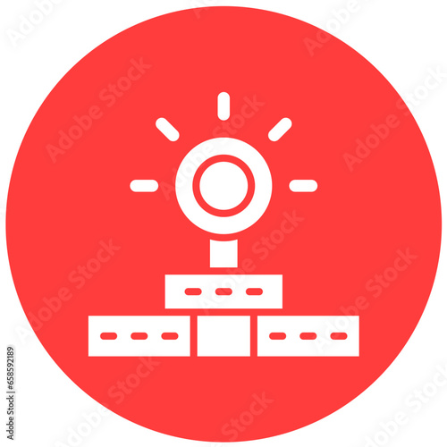 Head Mirror Vector Icon Design Illustration