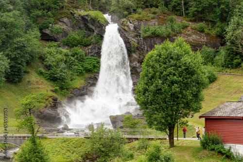 Steinsdalsfossen, impressive waterfall in Norway