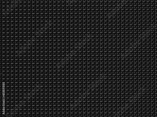 Black metal texture steel background. Perforated metal sheet.