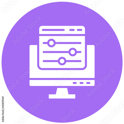 Color control Vector Icon Design Illustration