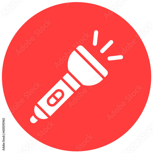 Flashlight Vector Icon Design Illustration