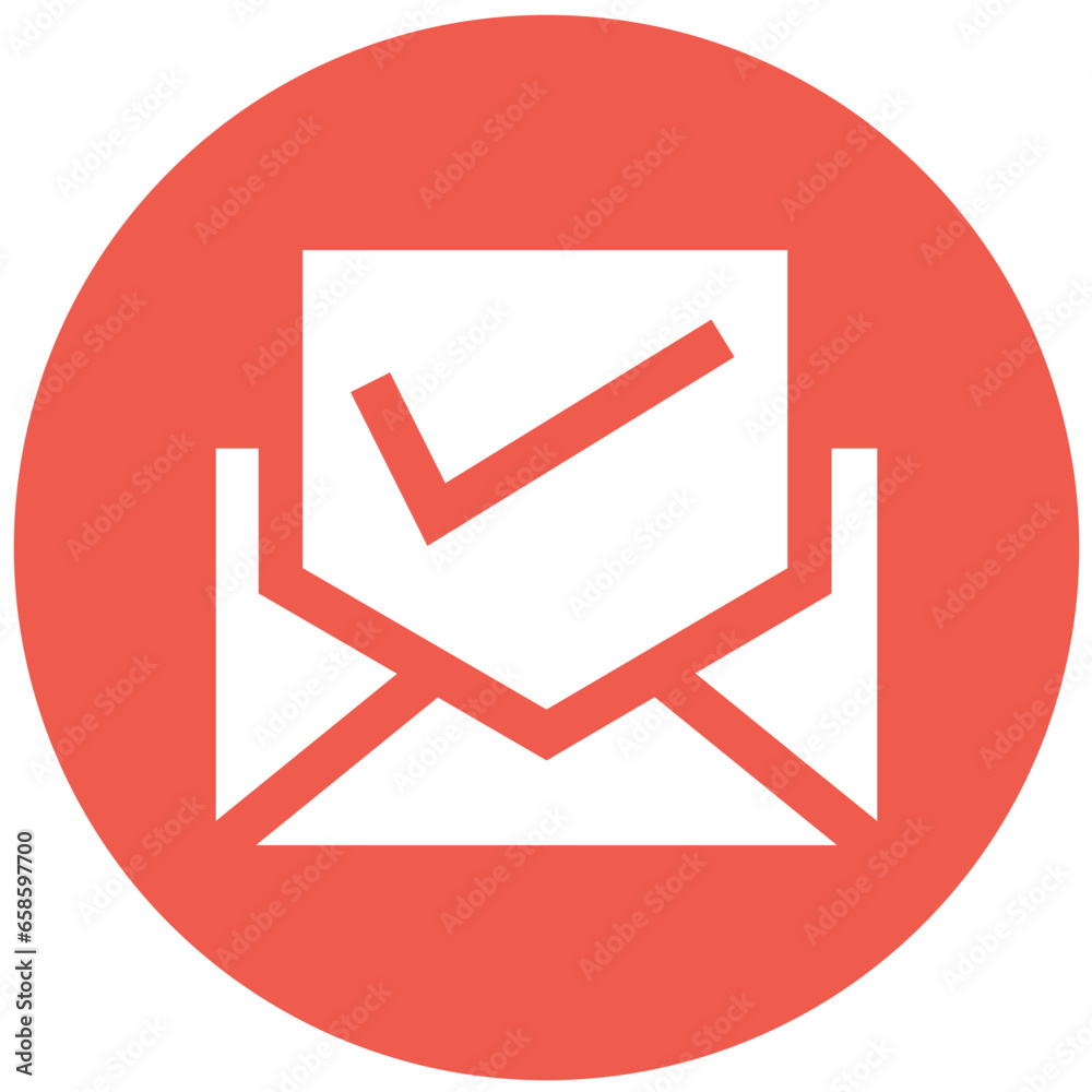 Verified Email Vector Icon Design Illustration Verified Email Vector Icon Design Illustration