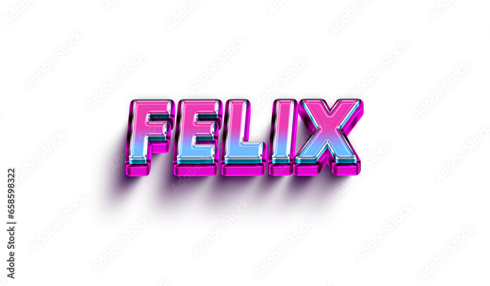 Felix Colorful 3d Abstract Text name Felix Colorful 3d Abstract Text name