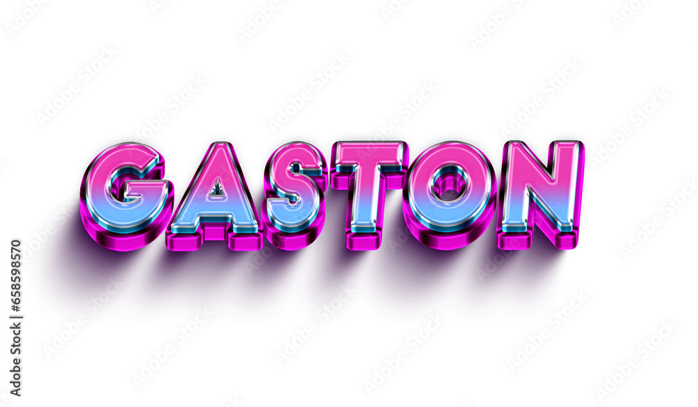 Gaston Colorful 3d Abstract Text name Gaston Colorful 3d Abstract Text name