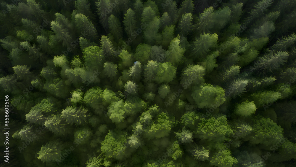 Fototapeta premium Forest top view background