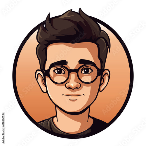 Geek Boy Vector illustration