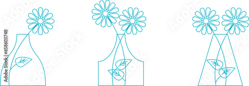 flowers in mugs, daisies and dishes, room decor
