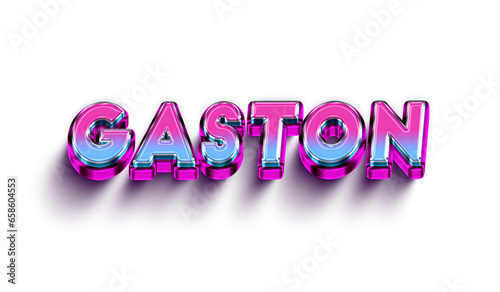 Foto Gaston Colorful 3d Abstract Text name