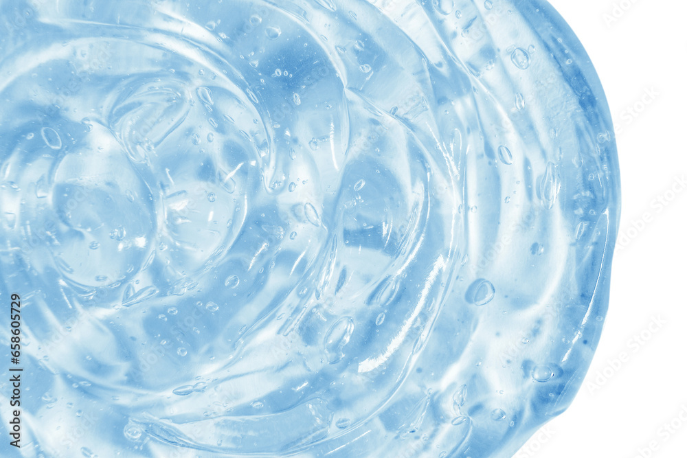 Transparent cosmetic blue gel. On an empty background. Transparent cosmetic blue gel. On an empty background.