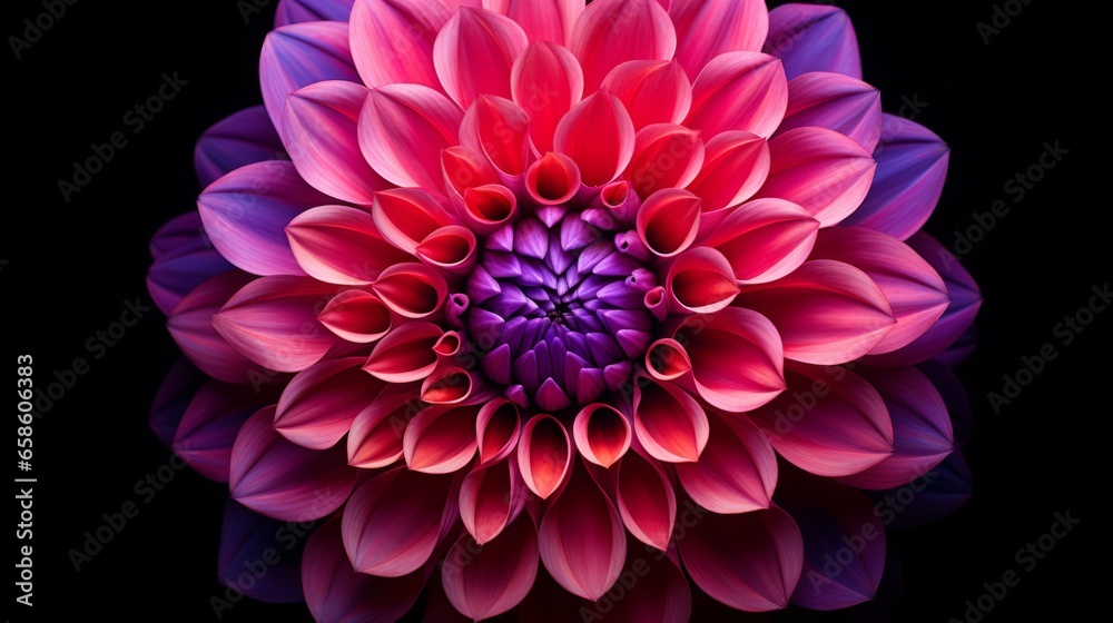 Red dahlia flower, Close up, Generative AI Red dahlia flower, Close up, Generative AI
