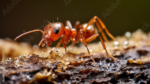 macro photo of a red ant © Daniel