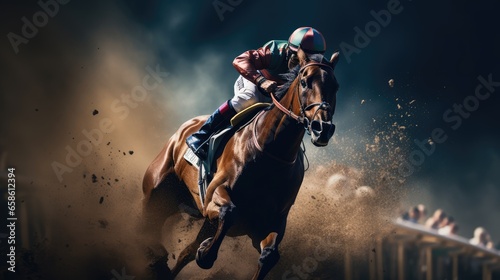 Horse racing, AI generated Image © musa