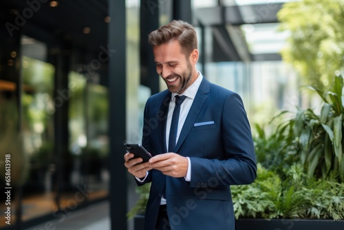 businessman using mobile phone