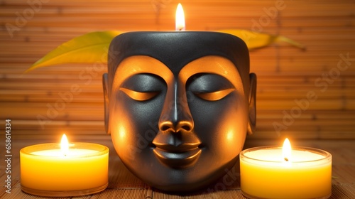 Waxing Wisdom: Candles with an enlightened face, symbolizing illumination from knowledge