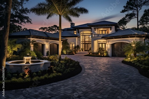 Luxury homes in a sought-after location near Naples and Fort Myers, South Florida. Exclusive golf community. Generative AI