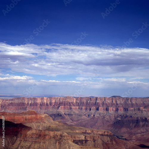 Landscape with Grand Canyon and clouds