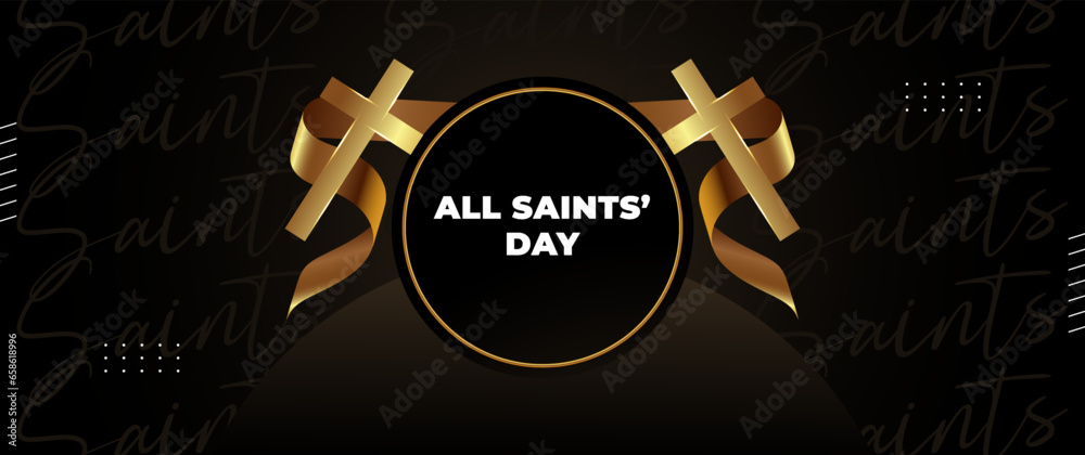 All Saints Day banner design, suitable for religious activities Stock