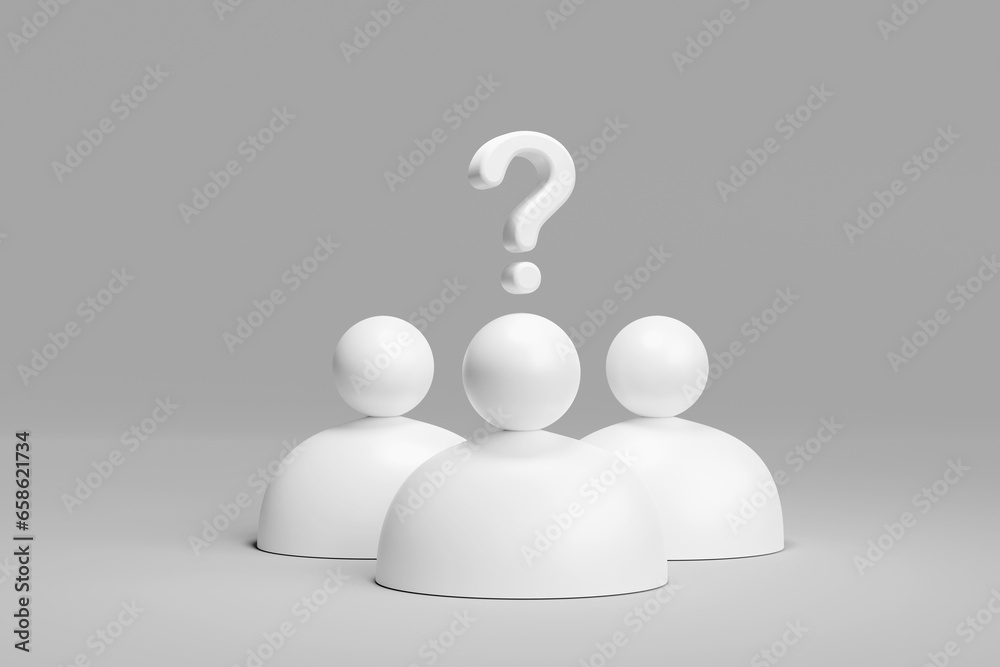 Human doll with a question mark. Concept of raising doubts and questions or searching for answers. Human doll with a question mark. Concept of raising doubts and questions or searching for answers.