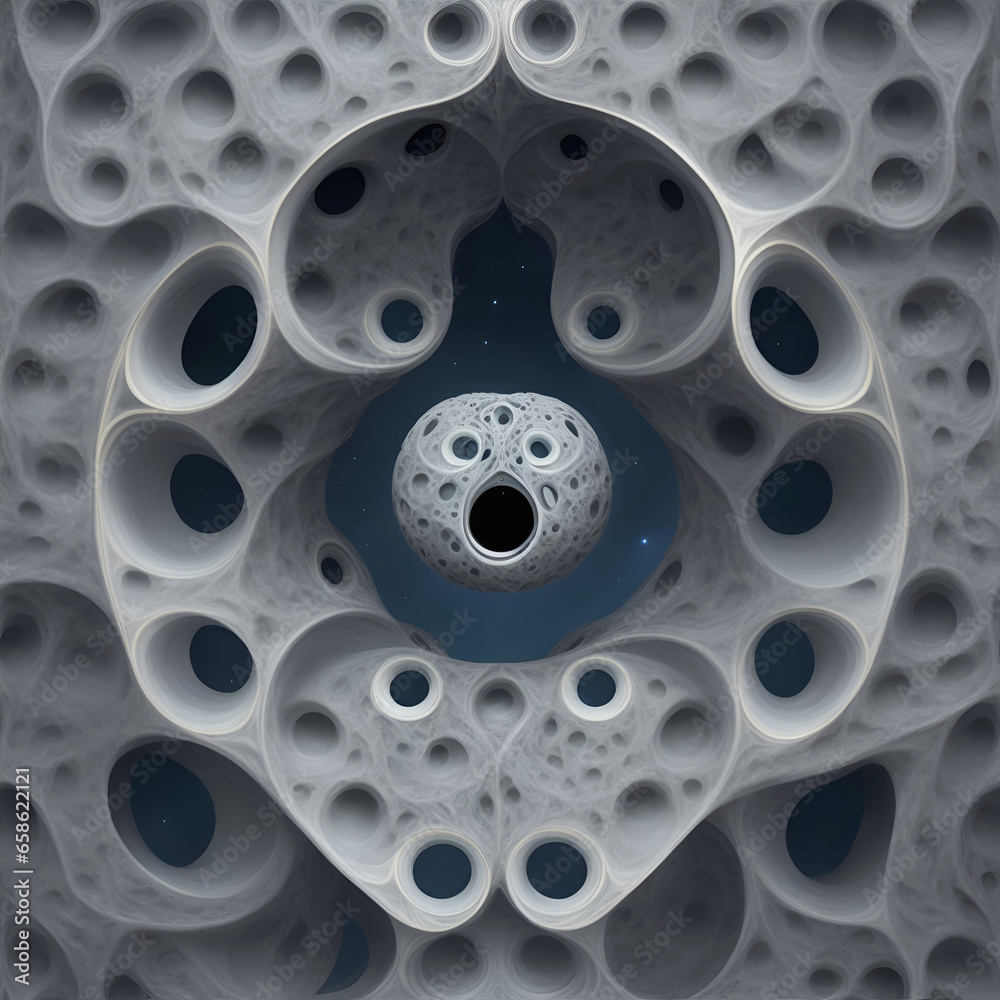 Fototapeta premium fractal hole, generative ai