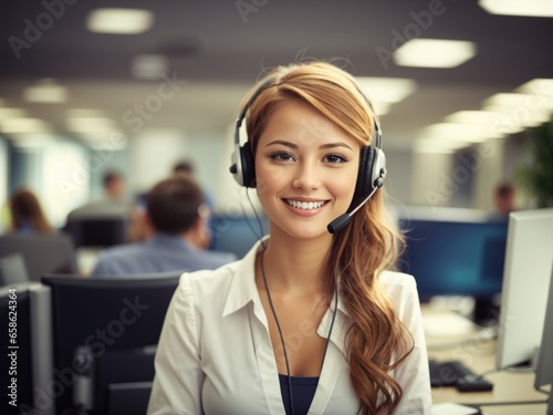 Happy Woman Working as Helpdesk Support