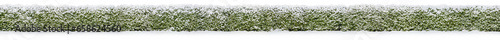 Isolated very long winter hedge with snow | Hi resolution | 16.000 x 1277 px