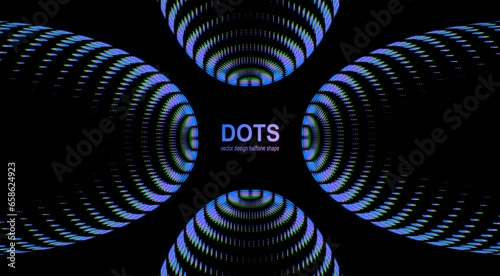 Abstract halftone background, dotted pattern with chroma aberration effect.