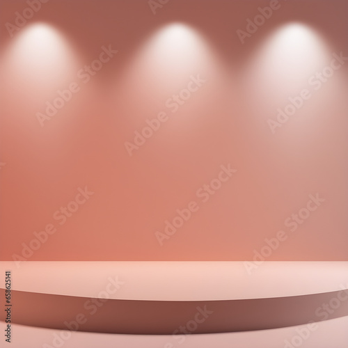 stage with curtains and spotlights