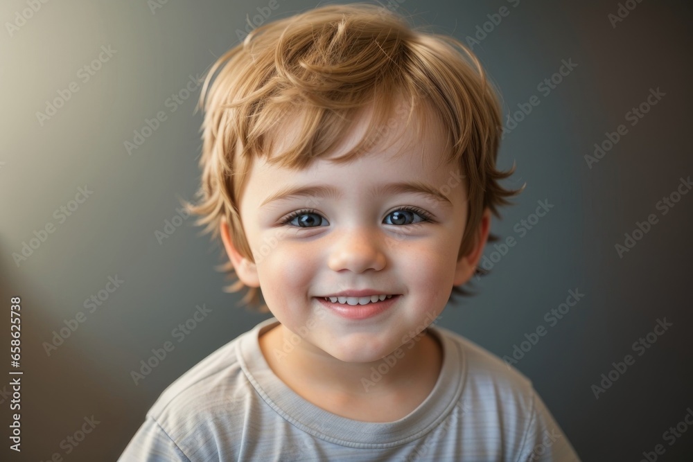 Joyful Portrait: Smiling Toddler Boy Joyful Portrait: Smiling Toddler Boy