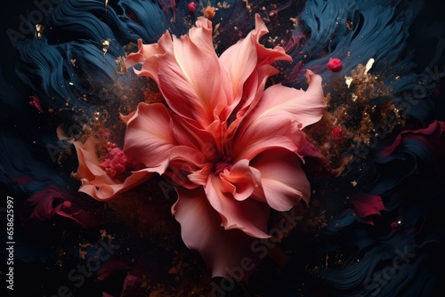 Mysterious abstraction using flower petals