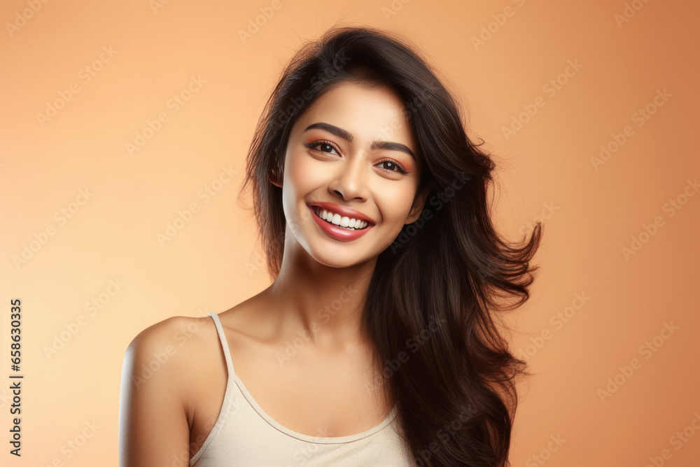 beautiful indian woman with long hair style. beautiful indian woman with long hair style.