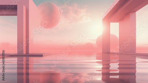 Abstract Background Concept Of Tranquil Mirage