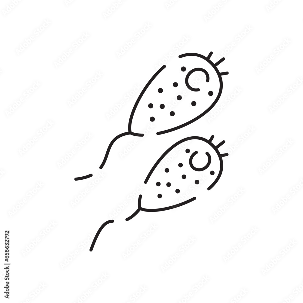 Bacteria, probiotic and virus line icon. Microbe, germ, cell, caviar, petri dish, immune system, medical pills or laboratory flask and more Bacteria, probiotic and virus line icon. Microbe, germ, cell, caviar, petri dish, immune system, medical pills or laboratory flask and more