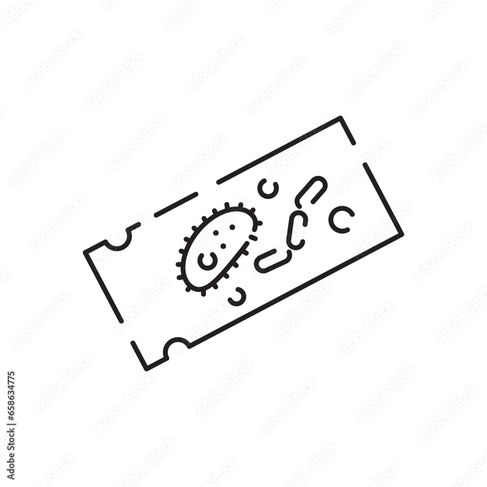Microbe and bacterium line icon Microbe and bacterium line icon
