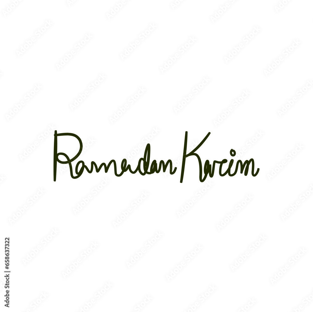 Ramadan Karim handwriting typography 