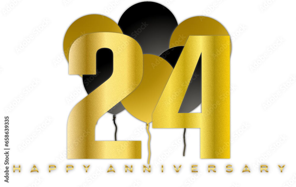 Happy anniversary 24th greeting card Happy anniversary 24th greeting card