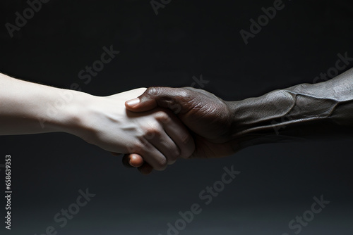 Unity in Diversity: A Symbolic Handshake,handshake between two people © Moon