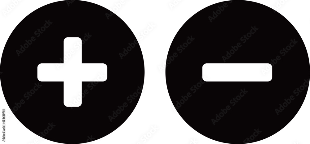 Obraz premium プラス マイナス アイコン