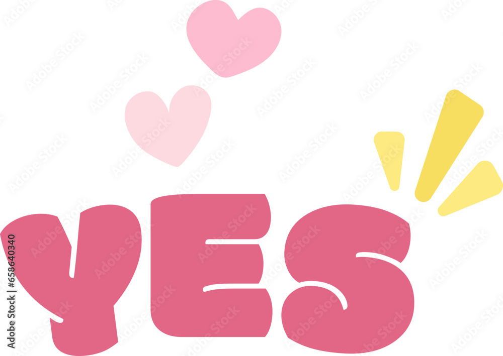 Obraz premium Yes illustration