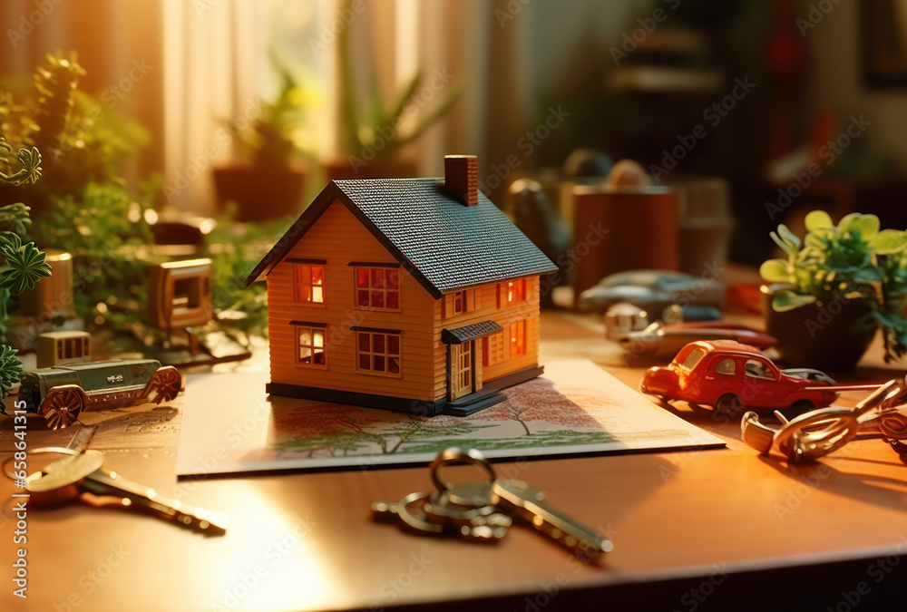 A small house model amidst the real estate market surge, Generative AI A small house model amidst the real estate market surge, Generative AI