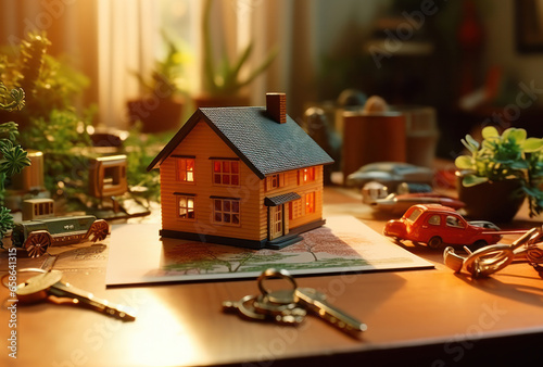 A small house model amidst the real estate market surge, Generative AI